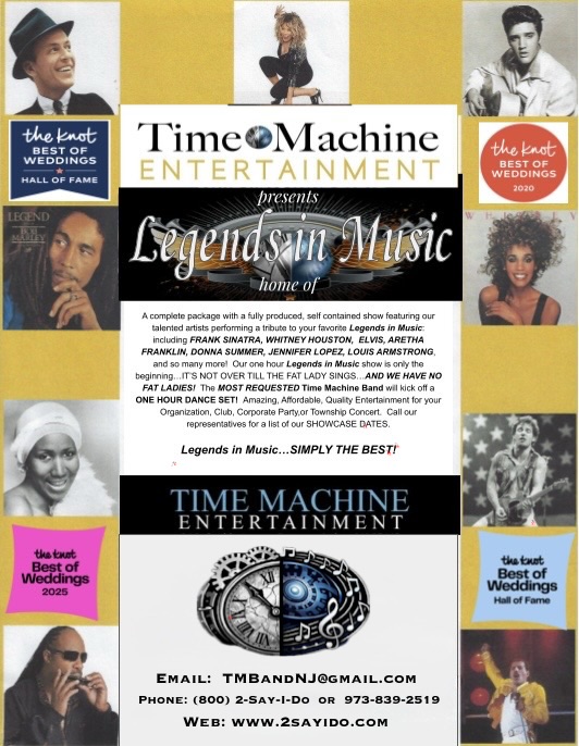 Time Machine Band Legends in Music Flyer 2026